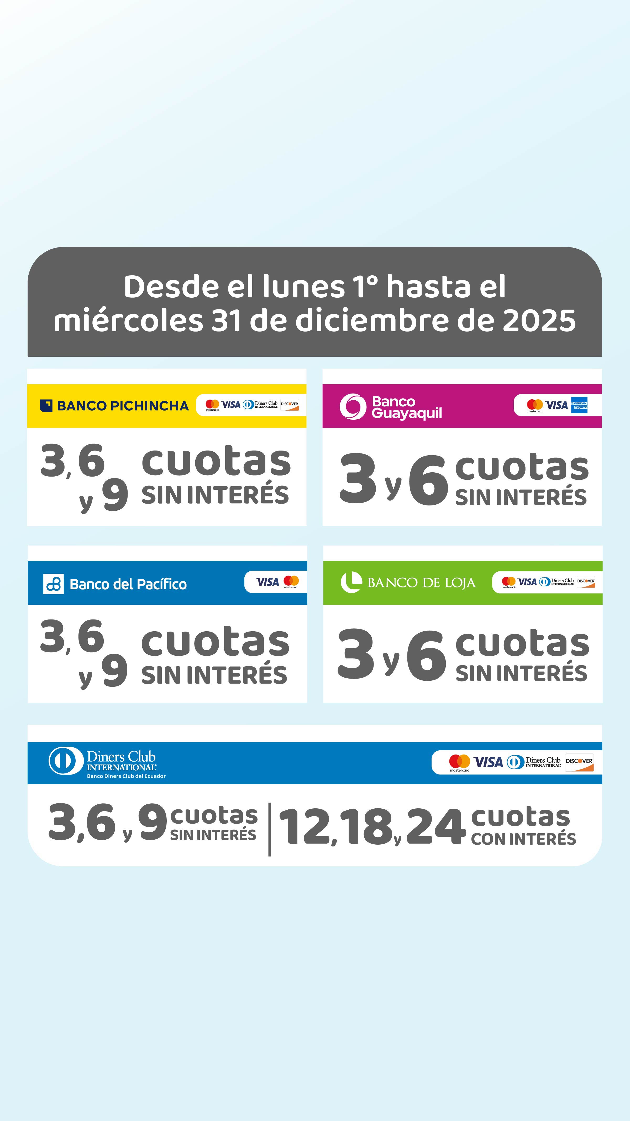 Promociones vigentes 